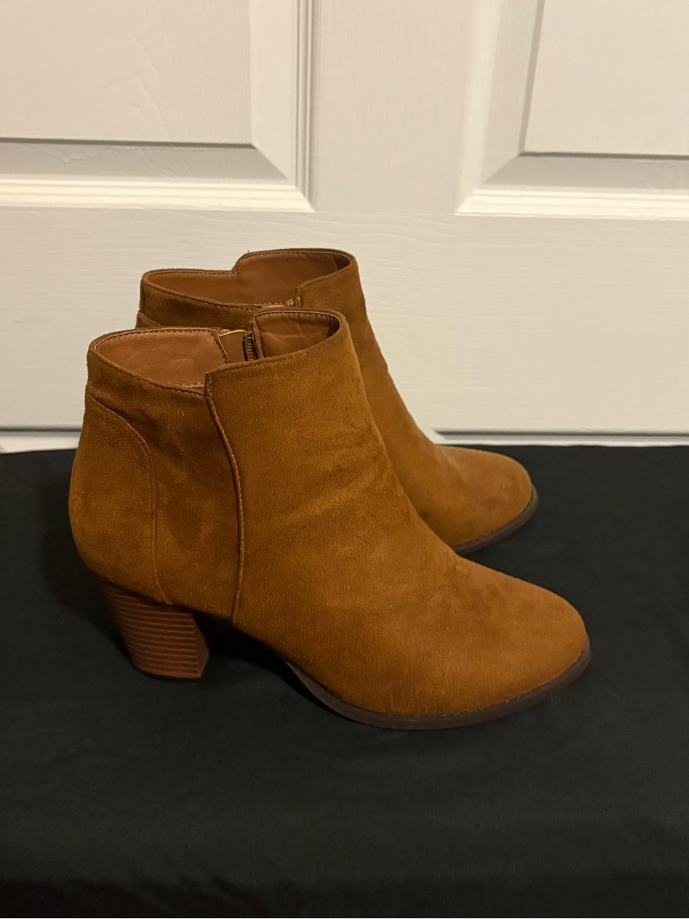Rue21 Suede Ankle Booties - Cognac Brown